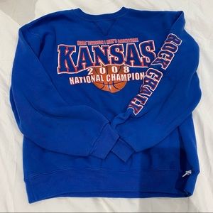 Kansas basketball championships crewneck